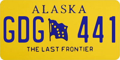 AK license plate GDG441