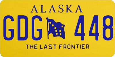 AK license plate GDG448