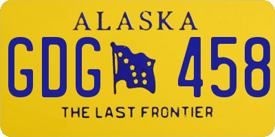AK license plate GDG458