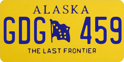 AK license plate GDG459