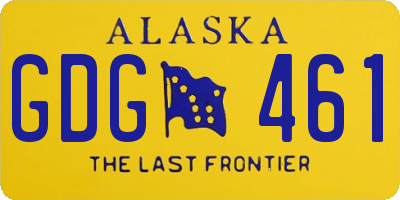 AK license plate GDG461