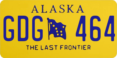 AK license plate GDG464