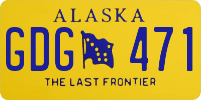 AK license plate GDG471