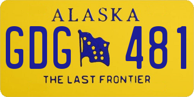 AK license plate GDG481