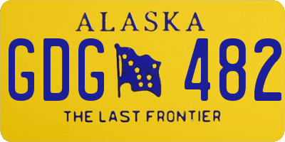 AK license plate GDG482