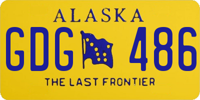 AK license plate GDG486