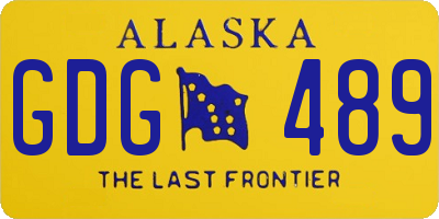 AK license plate GDG489