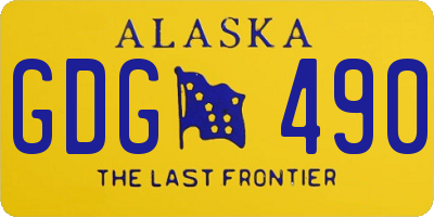 AK license plate GDG490