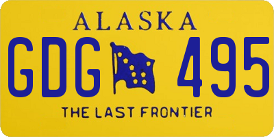 AK license plate GDG495