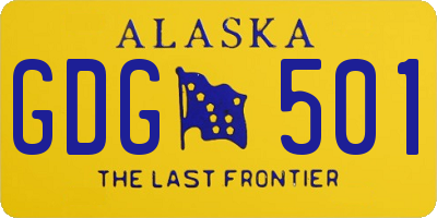 AK license plate GDG501