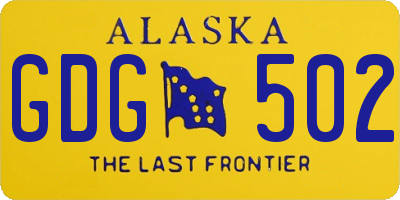 AK license plate GDG502