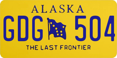 AK license plate GDG504