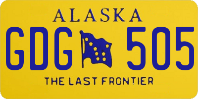 AK license plate GDG505