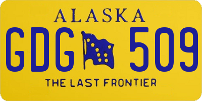 AK license plate GDG509