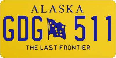 AK license plate GDG511