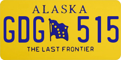 AK license plate GDG515