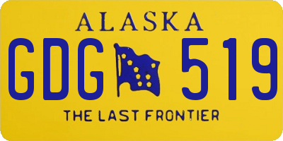 AK license plate GDG519