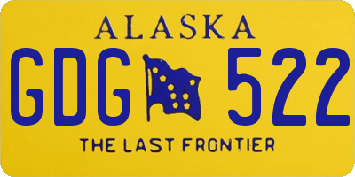 AK license plate GDG522