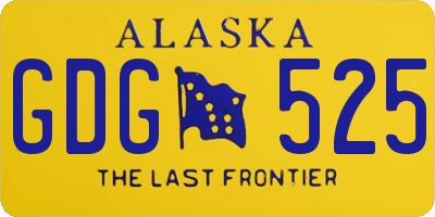 AK license plate GDG525
