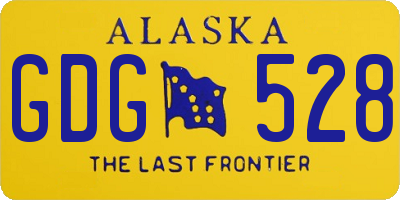 AK license plate GDG528