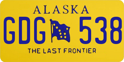 AK license plate GDG538