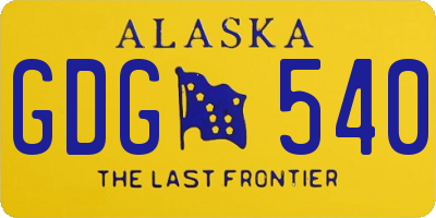 AK license plate GDG540