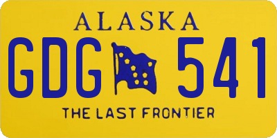 AK license plate GDG541