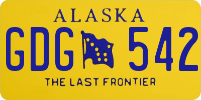 AK license plate GDG542