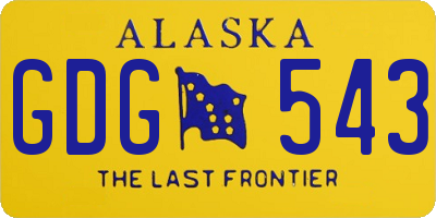 AK license plate GDG543