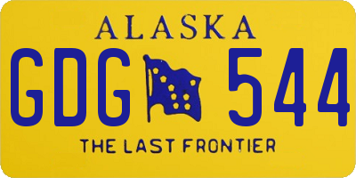 AK license plate GDG544
