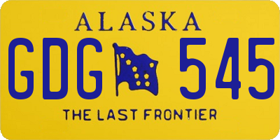 AK license plate GDG545