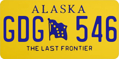 AK license plate GDG546