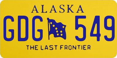 AK license plate GDG549