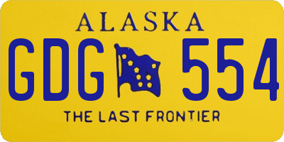 AK license plate GDG554