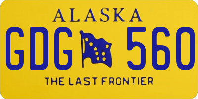 AK license plate GDG560