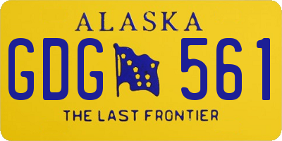 AK license plate GDG561