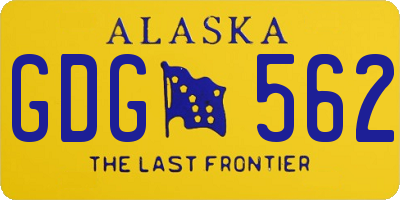 AK license plate GDG562