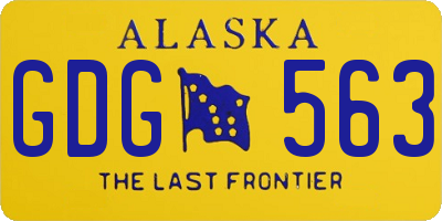 AK license plate GDG563