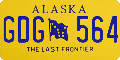 AK license plate GDG564