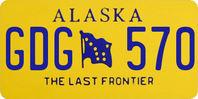 AK license plate GDG570