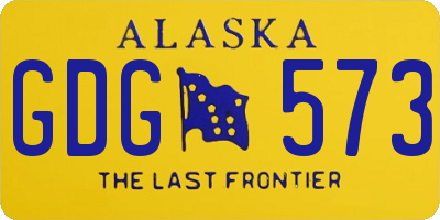 AK license plate GDG573