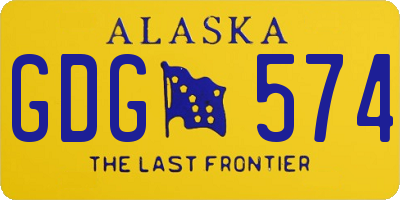 AK license plate GDG574