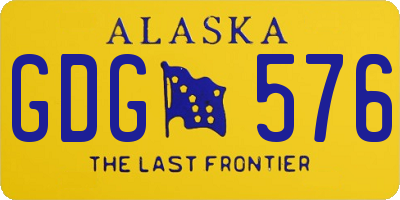 AK license plate GDG576