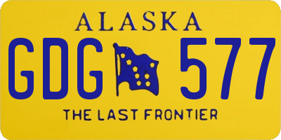 AK license plate GDG577