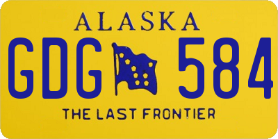 AK license plate GDG584