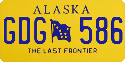 AK license plate GDG586