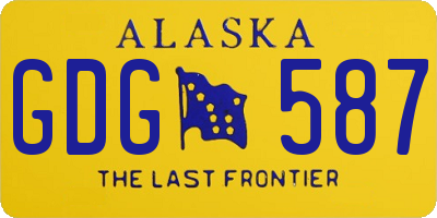 AK license plate GDG587