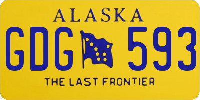 AK license plate GDG593