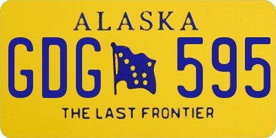 AK license plate GDG595