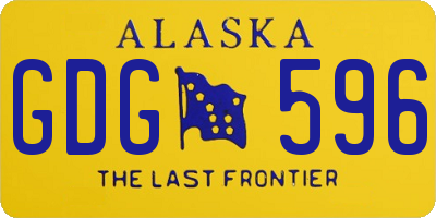 AK license plate GDG596